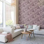 Brewster Home Fashions Shikhar Raspberry Geometric Wallpaper - SKU RH535532