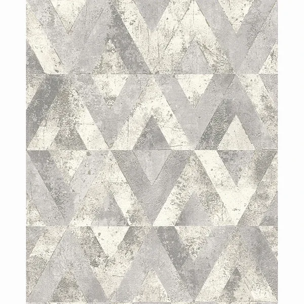 Brewster Home Fashions Shikhar Silver Geometric Wallpaper - SKU RH535518