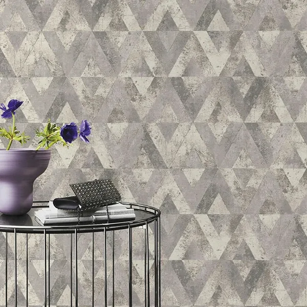 Brewster Home Fashions Shikhar Silver Geometric Wallpaper | Wallpaper Twins Brewster Home Fashions Shikhar Silver Geometric Wallpaper - SKU RH535518