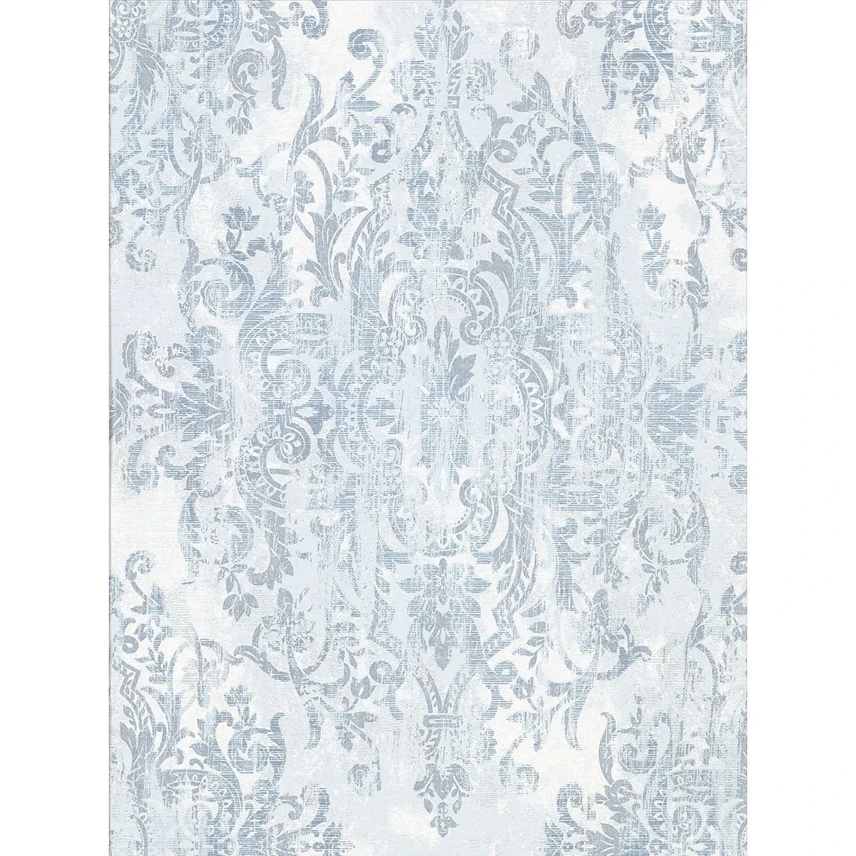2909-SH-13006 | Shirley Slate Distressed Damask Wallpaper