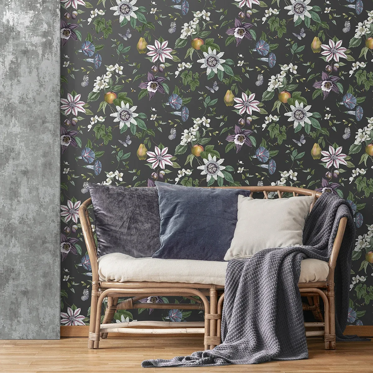 Brewster Home Fashions Sierra Black Floral Wallpaper | Wallpaper Twins Brewster Home Fashions Sierra Black Floral Wallpaper - SKU FD43060