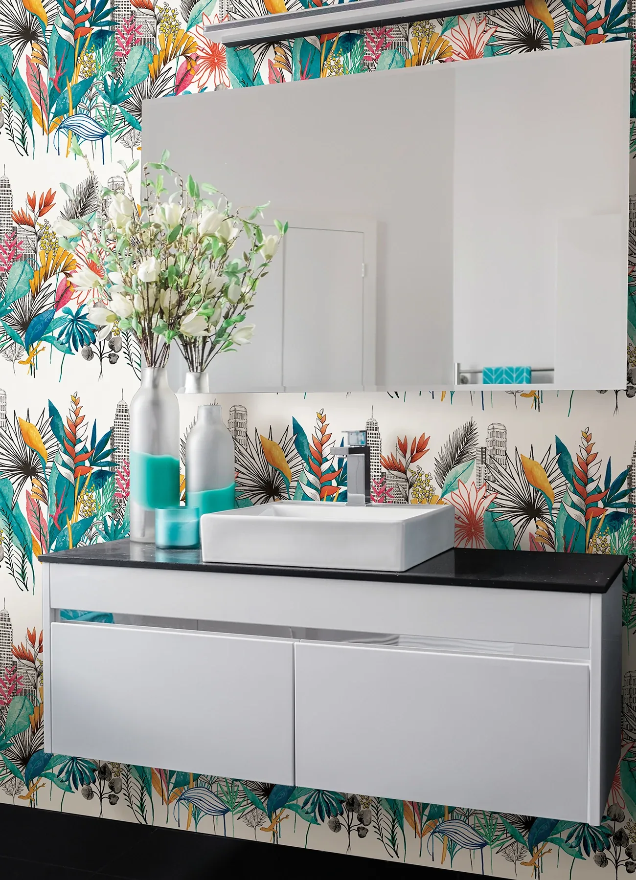 Brewster Home Fashions Sierra Blue Urban Tropic Wallpaper - SKU CEP50108W