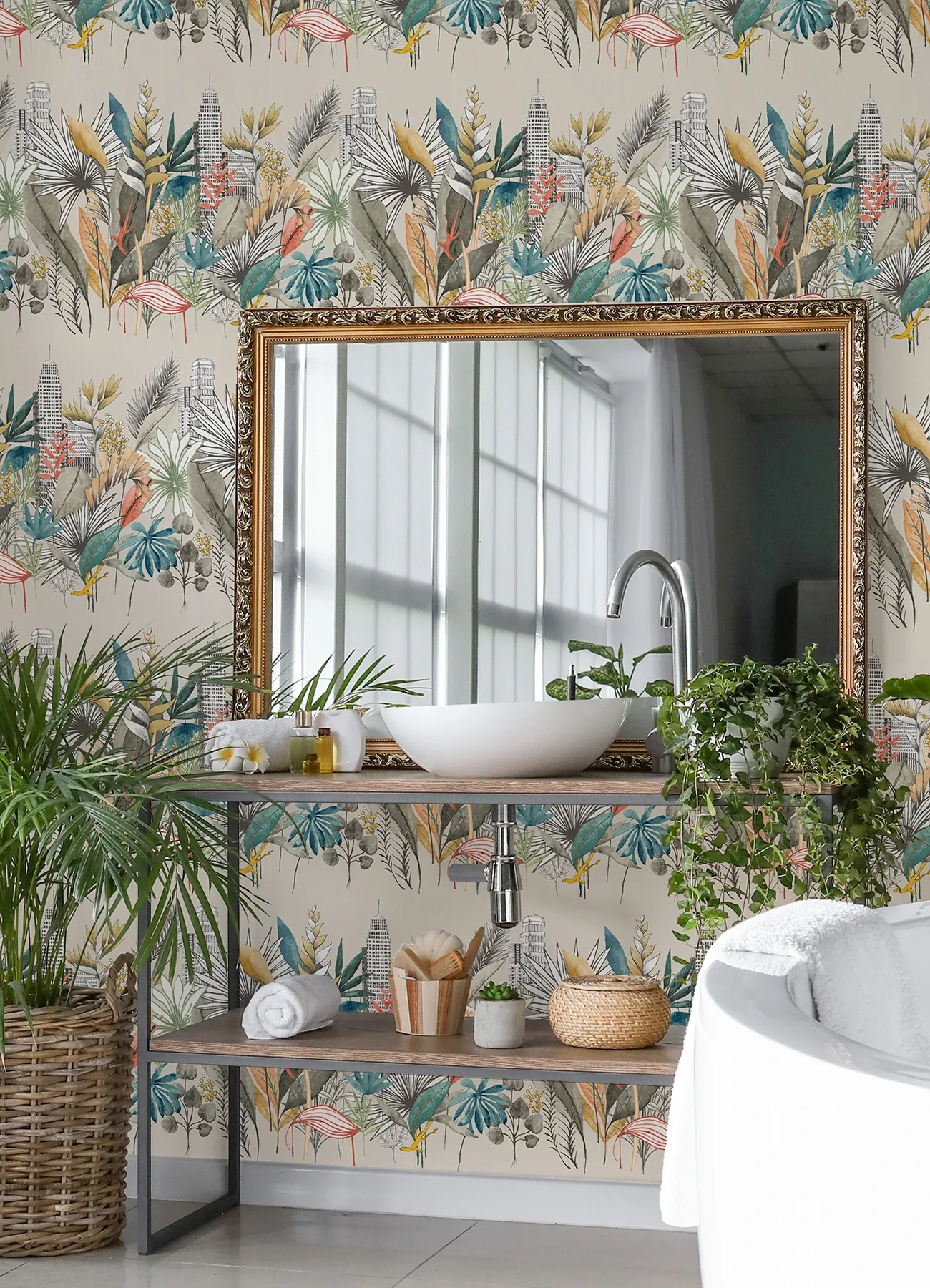 Brewster Home Fashions Sierra Neutral Urban Tropic Wallpaper - SKU CEP50109W