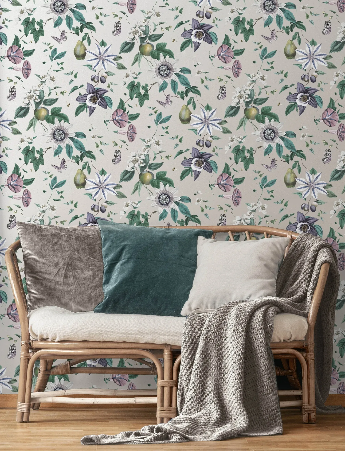 Brewster Home Fashions Sierra Silver Floral Wallpaper | Wallpaper Twins Brewster Home Fashions Sierra Silver Floral Wallpaper - SKU 4157-43059