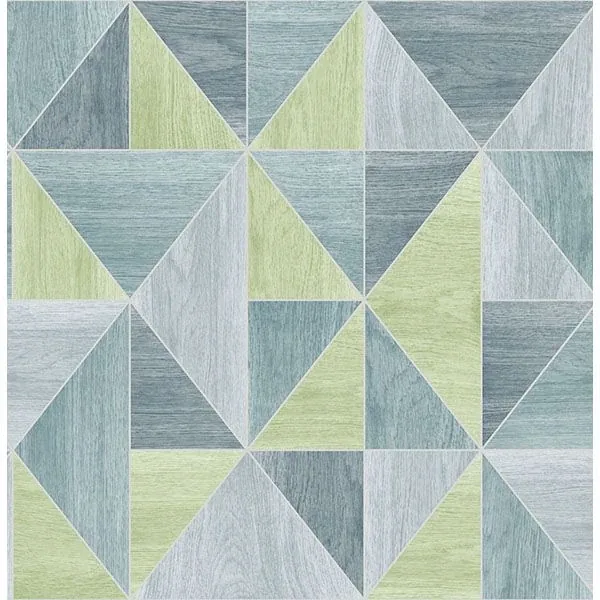 Brewster Home Fashions Simpson Blue Geometric Wood Wallpaper - SKU 2814-24961