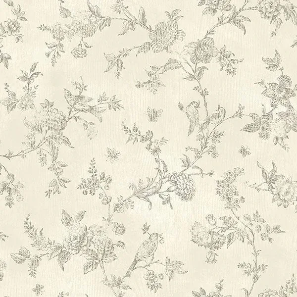 Brewster Home Fashions Singapore Cream Toile Wallpaper - SKU 2766-02193