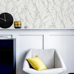 Brewster Home Fashions Siward White Metallic Marble Wallpaper - SKU AH296701