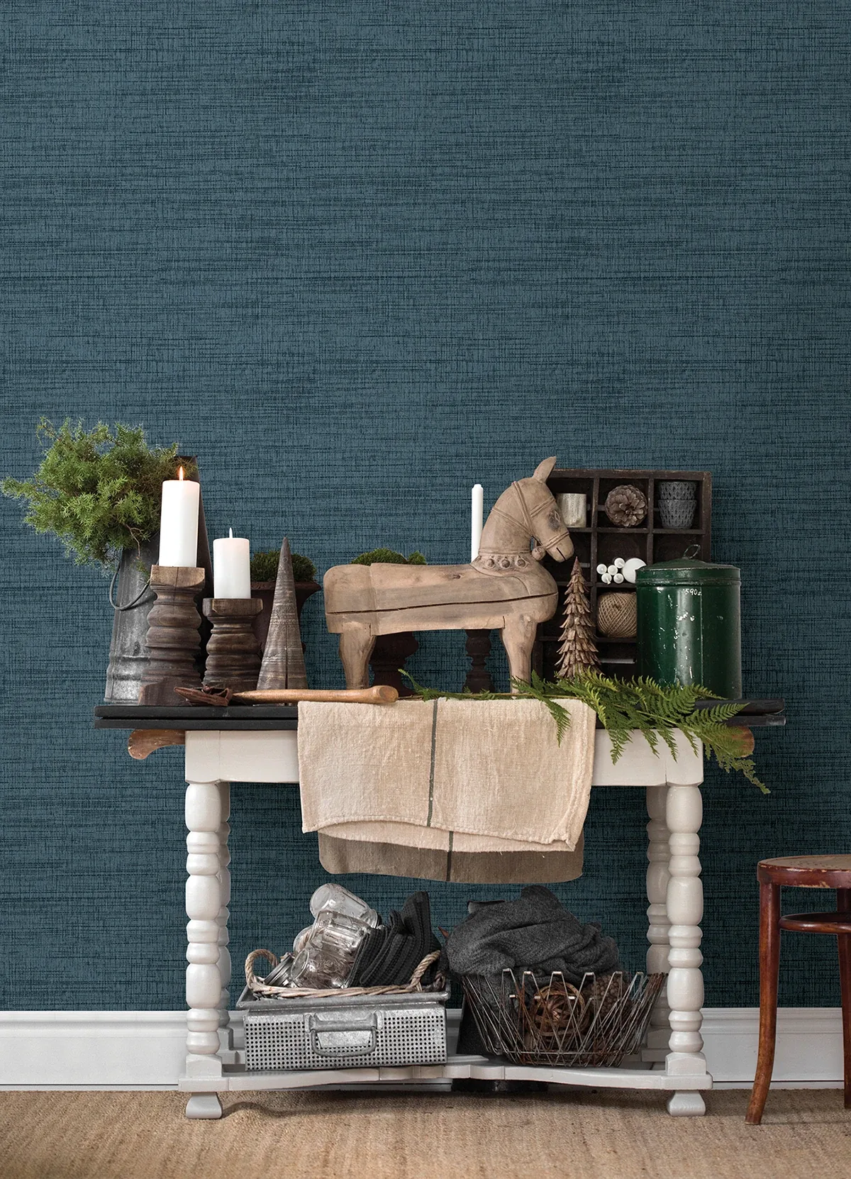 Brewster Home Fashions Solitude Navy Distressed Texture Wallpaper | Wallpaper Twins Brewster Home Fashions Solitude Navy Distressed Texture Wallpaper - SKU 3124-13984