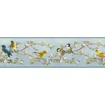 Brewster Home Fashions Songbird Sky Blue Trail Wallpaper - SKU 3123-48511