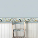 Brewster Home Fashions Songbird Sky Blue Trail Wallpaper - SKU 3123-48511