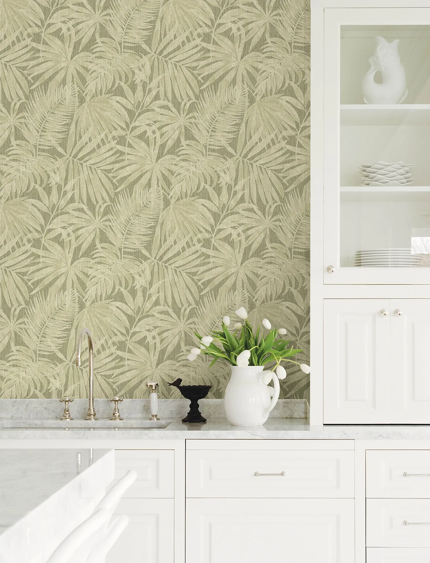 Brewster Home Fashions Sonny Green Fronds Wallpaper | Wallpaper Twins Brewster Home Fashions Sonny Green Fronds Wallpaper - SKU 4191-83027