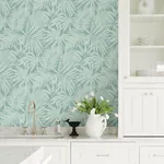 Brewster Home Fashions Sonny Light Blue Fronds Wallpaper - SKU 4191-83026