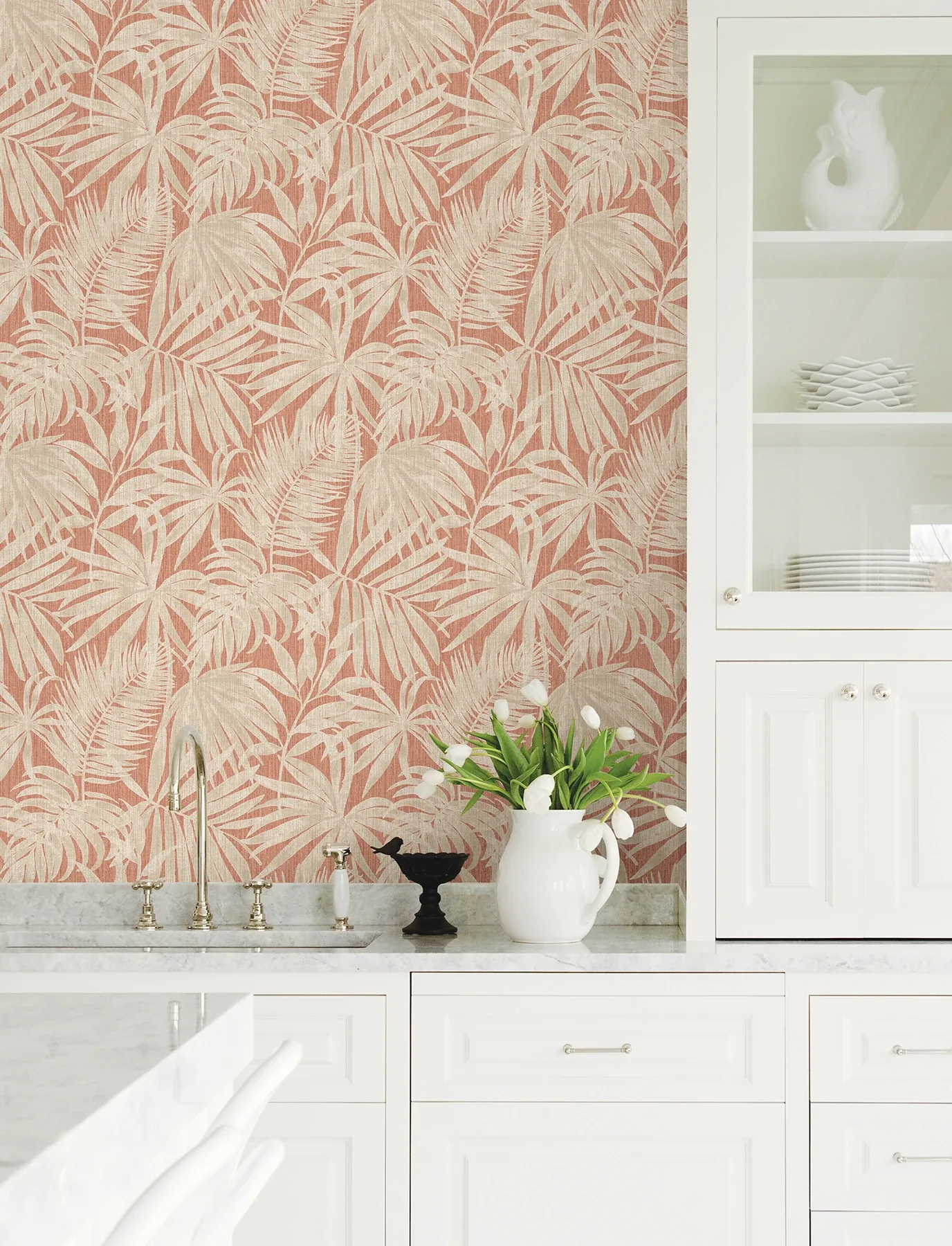 Brewster Home Fashions Sonny Rust Fronds Wallpaper | Wallpaper Twins Brewster Home Fashions Sonny Rust Fronds Wallpaper - SKU 4191-83029