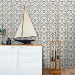 Brewster Home Fashions Sonoma Black Beach Tile Wallpaper - SKU 3120-12331
