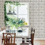 Brewster Home Fashions Sonoma Black Spanish Tile Wallpaper - SKU 3117-12331
