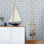 Brewster Home Fashions Sonoma Blue Beach Tile Wallpaper - SKU 3120-12332