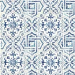 Brewster Home Fashions Sonoma Blue Spanish Tile Wallpaper - SKU 3117-12332
