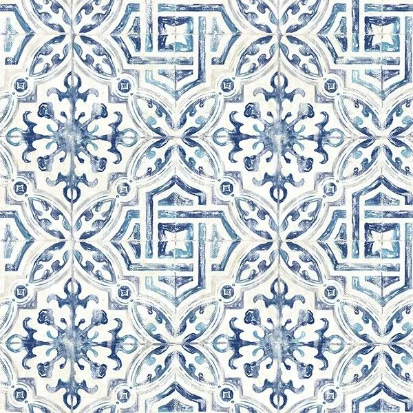 3117-12332 | Sonoma Blue Spanish Tile Wallpaper