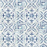 Brewster Home Fashions Sonoma Blue Spanish Tile Wallpaper - SKU 3123-12332