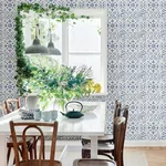 Brewster Home Fashions Sonoma Blue Spanish Tile Wallpaper - SKU 3123-12332
