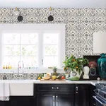 Brewster Home Fashions Sonoma Charcoal Spanish Tile Wallpaper - SKU 2904-12331