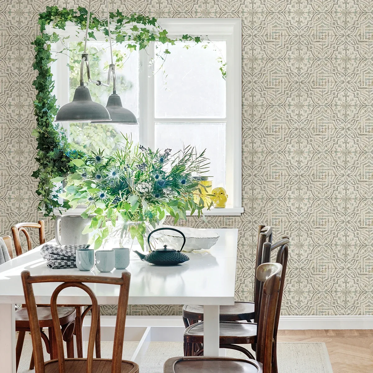Brewster Home Fashions Sonoma Grey Spanish Tile Wallpaper - SKU 3123-12335
