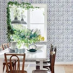 Brewster Home Fashions Sonoma Navy Spanish Tile Wallpaper - SKU 2904-12332