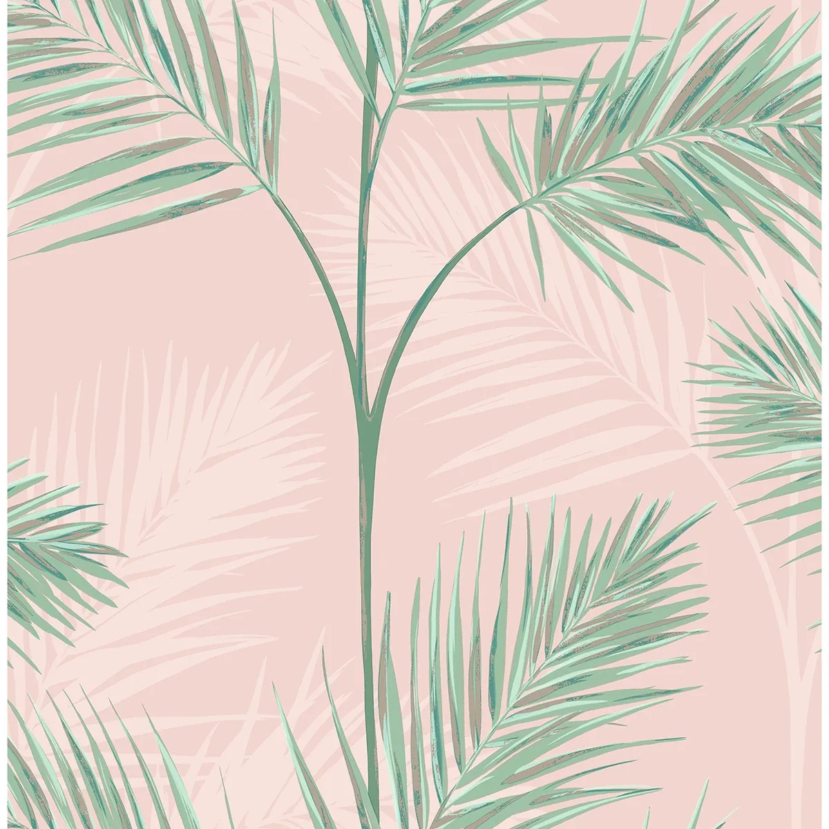 Brewster Home Fashions South Beach Blush Fronds Wallpaper - SKU FD42680