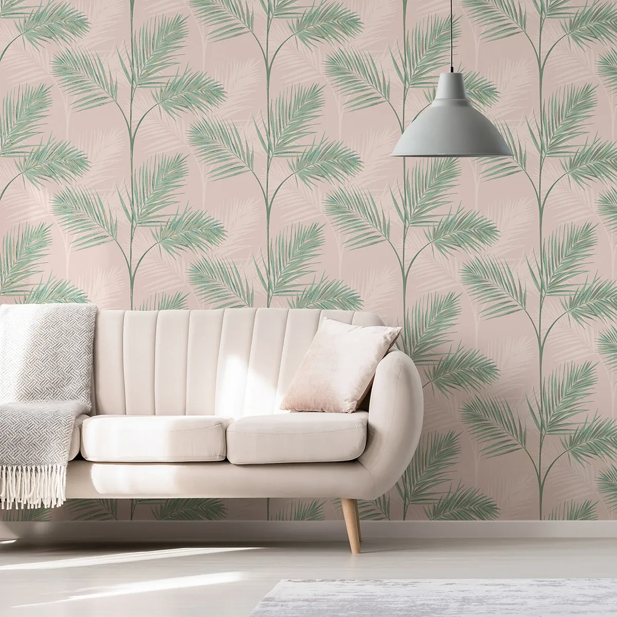 Brewster Home Fashions South Beach Blush Fronds Wallpaper - SKU FD42680