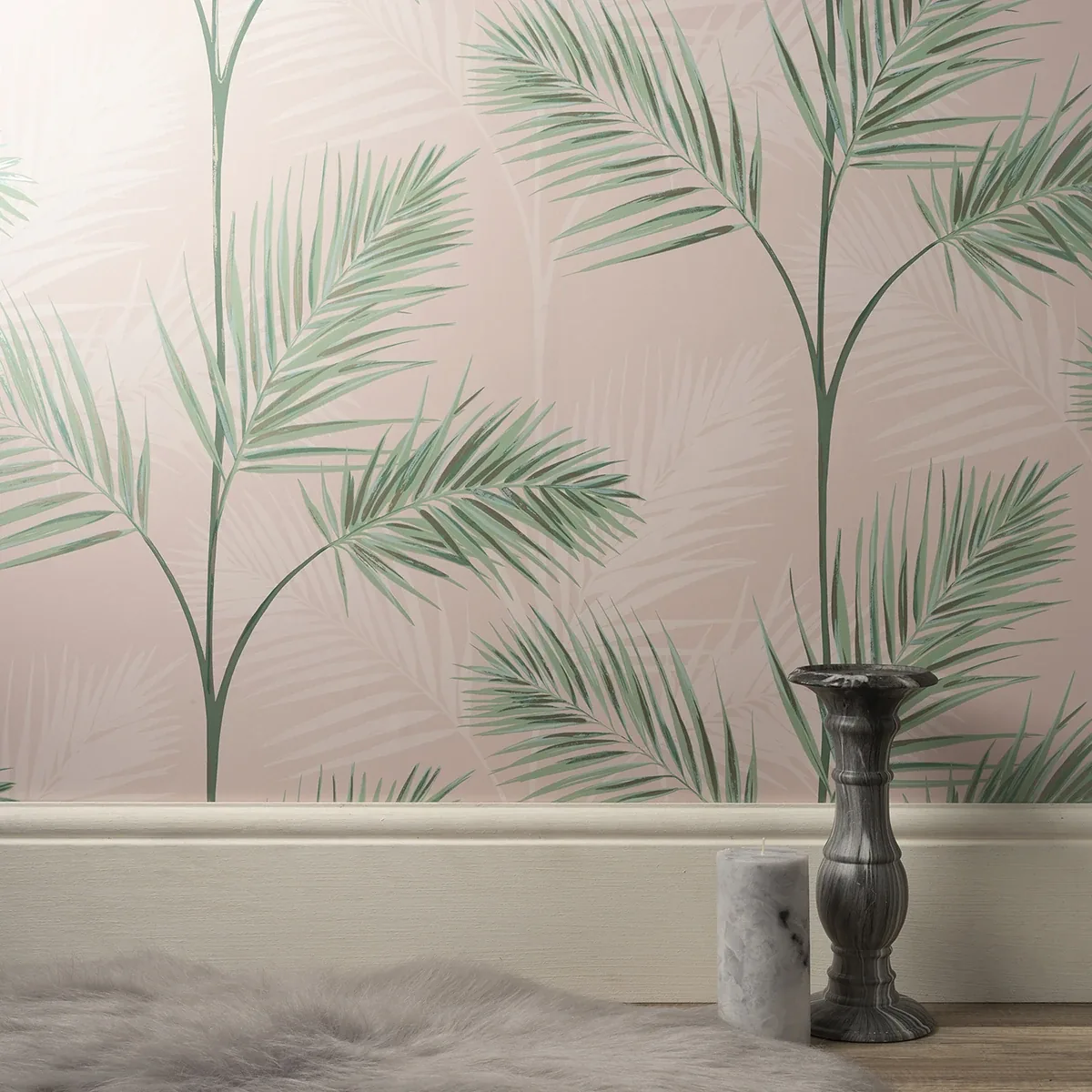 Brewster Home Fashions South Beach Blush Fronds Wallpaper - SKU FD42680