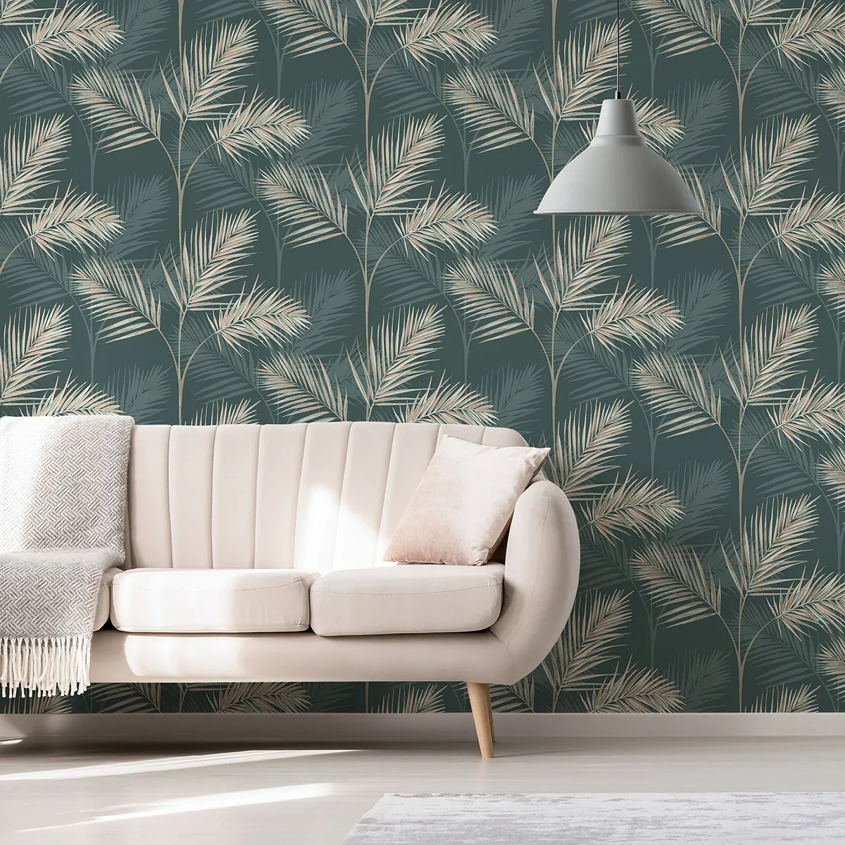 Brewster Home Fashions South Beach Evergreen Fronds Wallpaper - SKU FD42679
