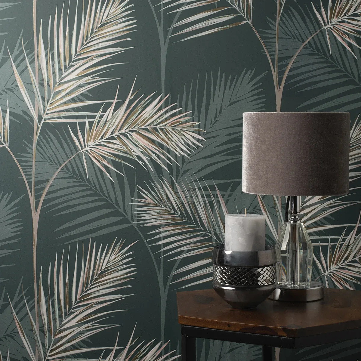 Brewster Home Fashions South Beach Evergreen Fronds Wallpaper - SKU FD42679