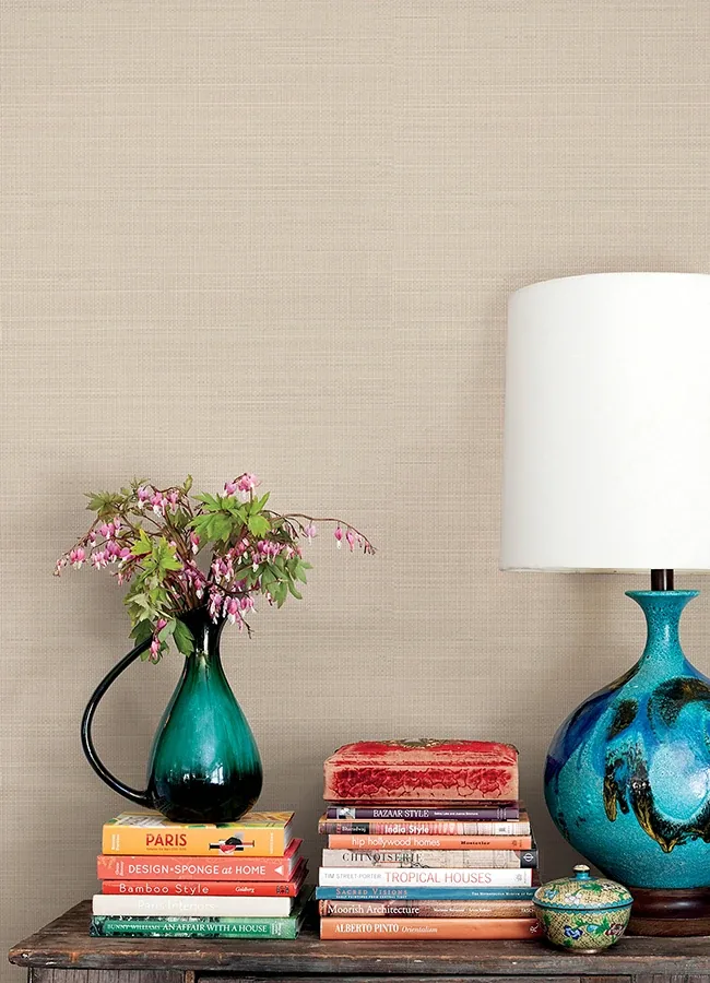 Brewster Home Fashions Spinnaker Peach Netting Wallpaper - SKU 3125-71052