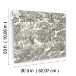 Brewster Home Fashions Spinney Black Toile Wallpaper - SKU 4134-72558