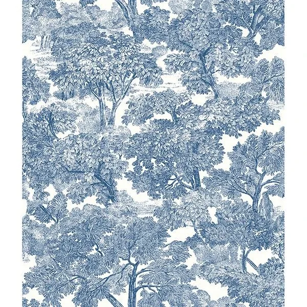 3115-12543 | Spinney Blue Toile Wallpaper
