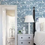 Brewster Home Fashions Spinney Blue Toile Wallpaper - SKU 3115-12543