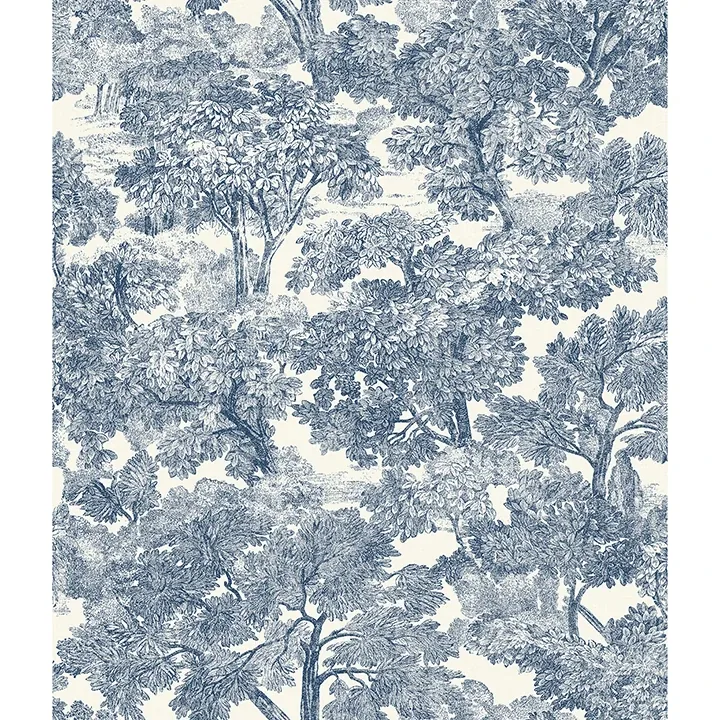 4134-72559 | Spinney Blue Toile Wallpaper