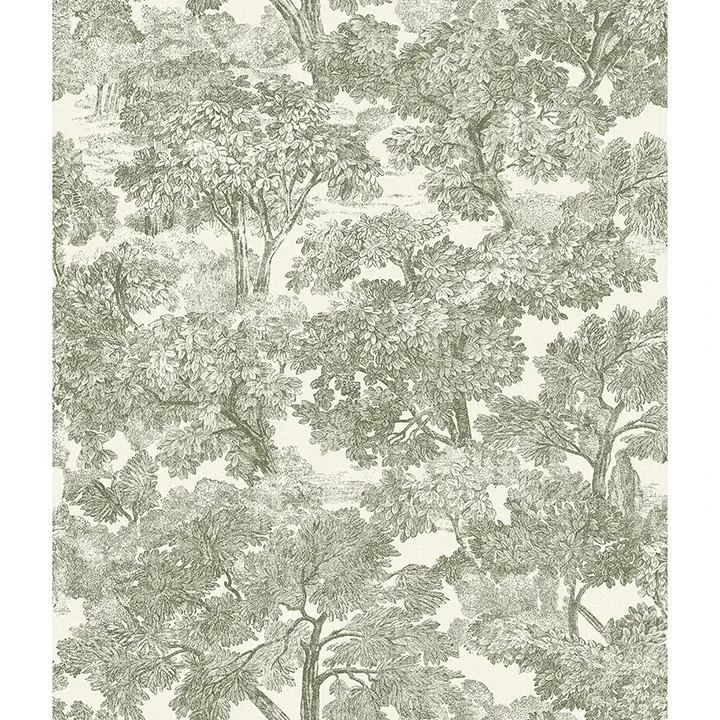 4134-72561 | Spinney Green Toile Wallpaper