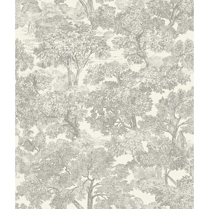 4134-72560 | Spinney Grey Toile Wallpaper