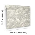 Brewster Home Fashions Spinney Grey Toile Wallpaper | Wallpaper Twins Brewster Home Fashions Spinney Grey Toile Wallpaper - SKU 4134-72560