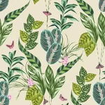 Brewster Home Fashions Spirit Green Tropical Foliage Wallpaper - SKU WLD53123W