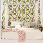 Brewster Home Fashions Spirit Light Pink Tropical Foliage Wallpaper | Wallpaper Twins Brewster Home Fashions Spirit Light Pink Tropical Foliage Wallpaper - SKU WLD53121W