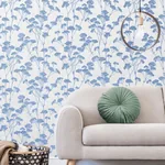 Brewster Home Fashions Sprig Blue Trail Wallpaper - SKU 4157-M1539