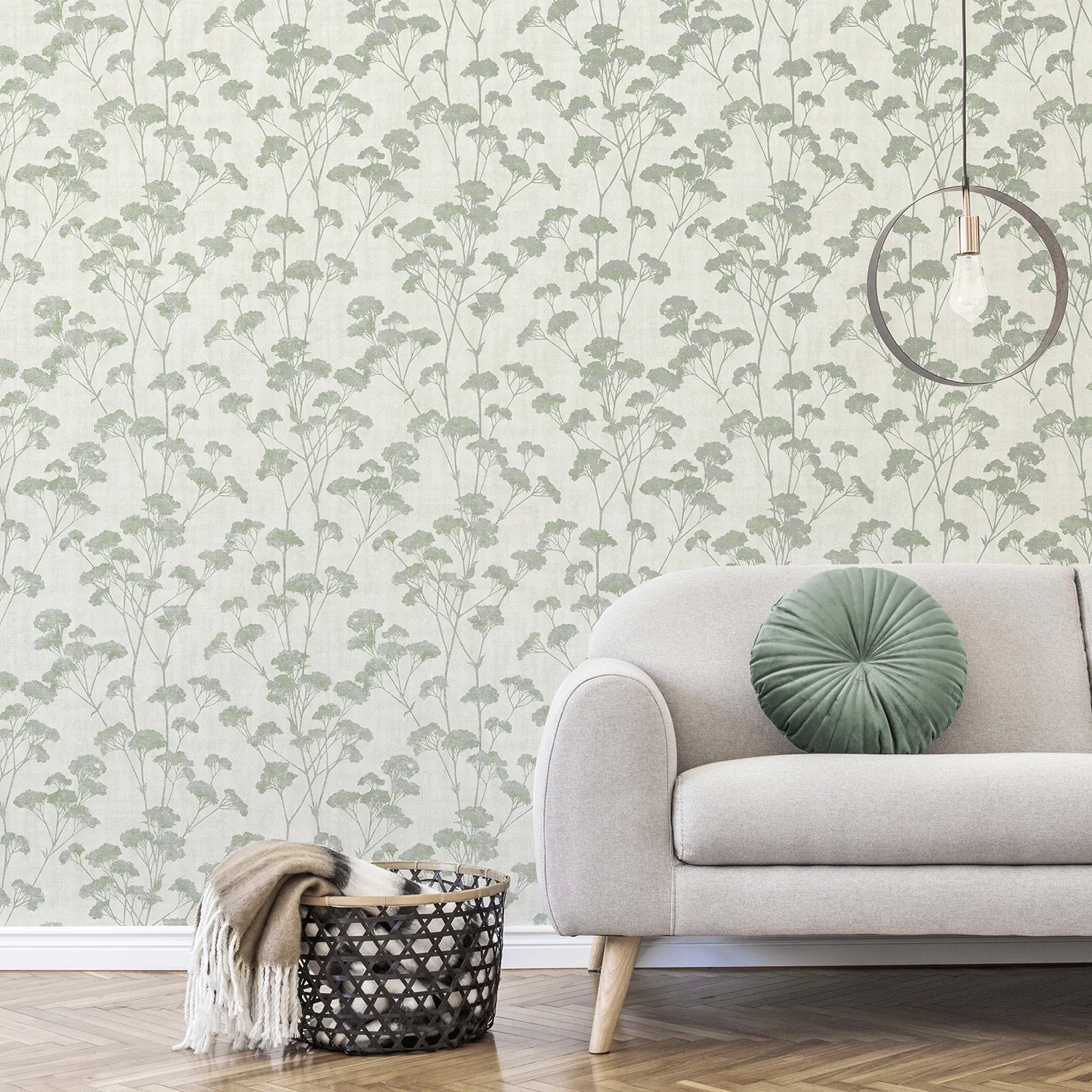 Brewster Home Fashions Sprig Green Trail Wallpaper | Wallpaper Twins Brewster Home Fashions Sprig Green Trail Wallpaper - SKU 4157-M1538