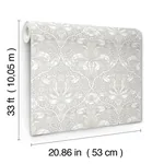 Brewster Home Fashions Spring Thicket Dove Tulip Damask Wallpaper | Wallpaper Twins Brewster Home Fashions Spring Thicket Dove Tulip Damask Wallpaper - SKU 4171-82065