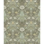 Brewster Home Fashions Spring Thicket Green Tulip Damask Wallpaper | Wallpaper Twins Brewster Home Fashions Spring Thicket Green Tulip Damask Wallpaper - SKU 4171-82067