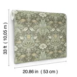 Brewster Home Fashions Spring Thicket Green Tulip Damask Wallpaper | Wallpaper Twins Brewster Home Fashions Spring Thicket Green Tulip Damask Wallpaper - SKU 4171-82067