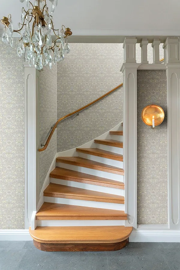 Brewster Home Fashions Spring Thicket Light Blue Tulip Damask Wallpaper - SKU 4171-82066