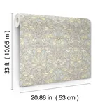 Brewster Home Fashions Spring Thicket Light Blue Tulip Damask Wallpaper - SKU 4171-82066