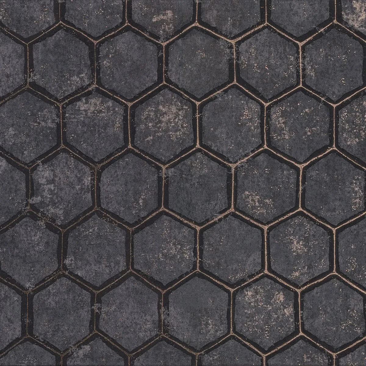 Brewster Home Fashions Starling Charcoal Honeycomb Wallpaper - SKU 2927-00403